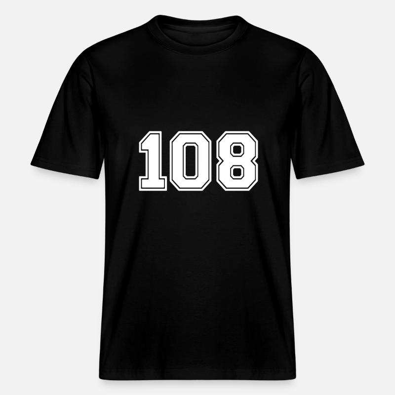 108 - T-shirt unisexe RELAXED FIT en coton bio - noir