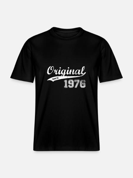 1976 - RELAXED FIT Unisex Organic T-Shirt - Schwarz