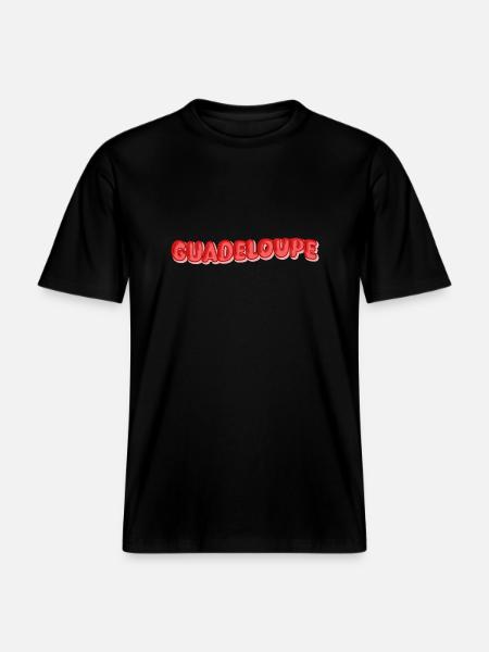 Guadeloupe als Urlaub -  RELAXED FIT Unisex Organic T-Shirt - Schwarz