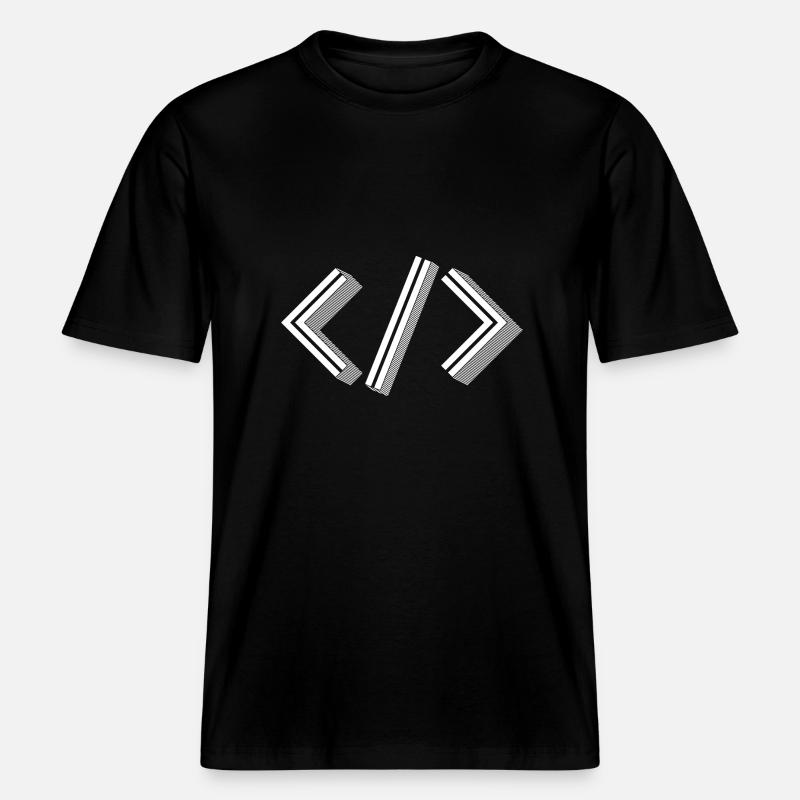 Racchiere retrò - XML HTML per sviluppatori full stack -  Maglietta ecologica Unisex RELAXED FIT - nero