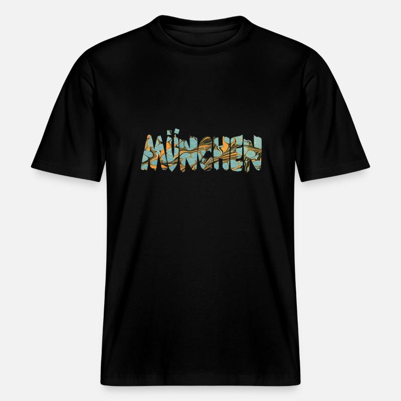 münchen e 20 -  RELAXED FIT Unisex Organic T-Shirt - Schwarz