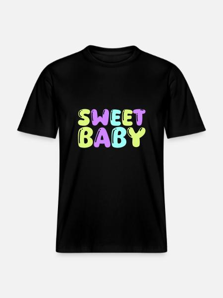 doux bébé -  T-shirt unisexe RELAXED FIT en coton bio - noir
