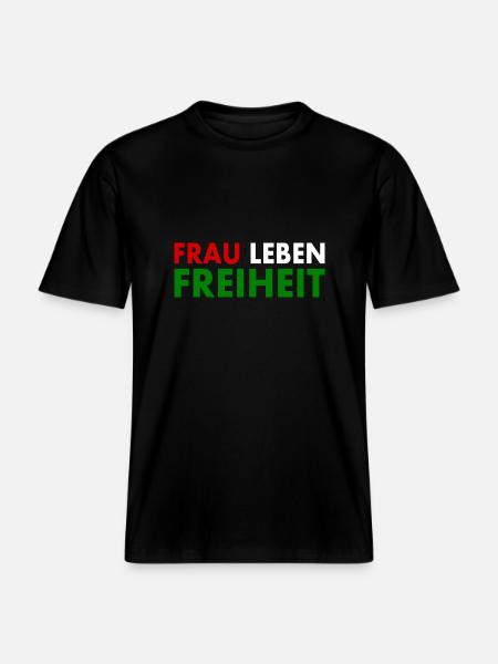 Frau leben freiheit -  RELAXED FIT Unisex Organic T-Shirt - Schwarz