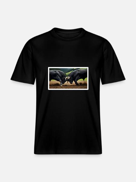 Herens Bulls Ranking Match - RELAXED FIT Unisex Organic T-Shirt - black
