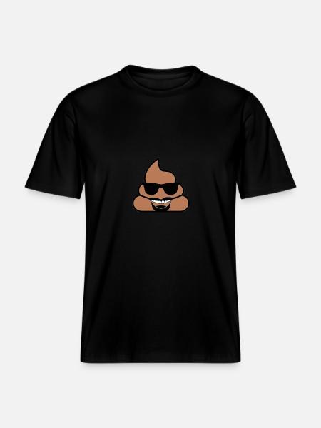 Poo mit Brille - RELAXED FIT Unisex Organic T-Shirt - Schwarz