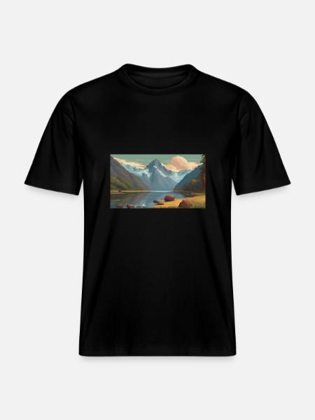 Fiordland-Nationalpark, Neuseeland - RELAXED FIT Unisex Organic T-Shirt - Schwarz