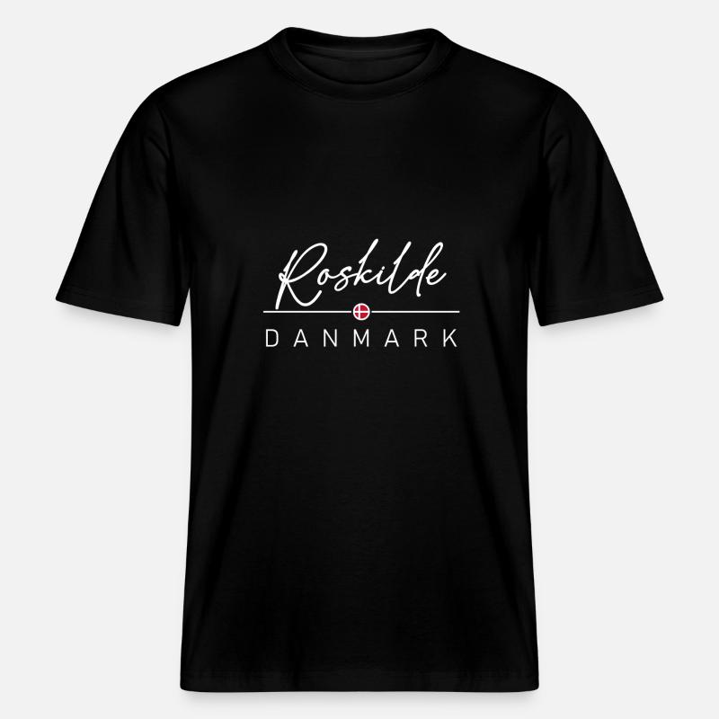 Dänemark - Roskilde - Danemark - Danemark -  T-shirt unisexe RELAXED FIT en coton bio - noir