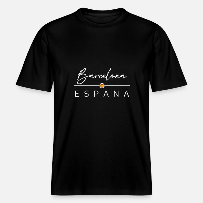 Espagne - Barcelone - Espagne - España -  T-shirt unisexe RELAXED FIT en coton bio - noir