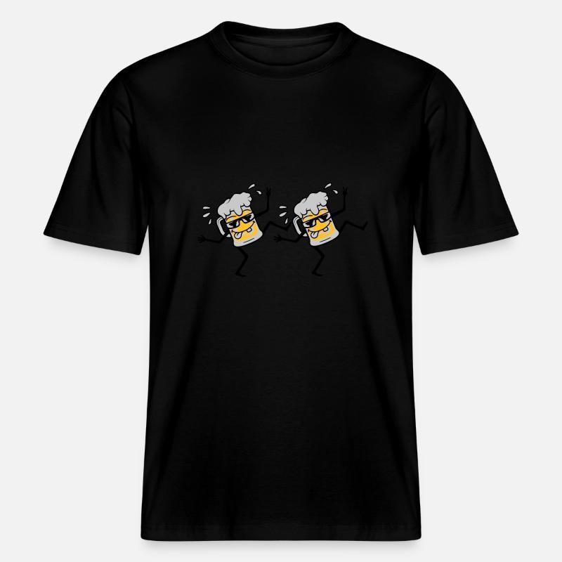 2 bières de soirée dansante -  T-shirt unisexe RELAXED FIT en coton bio - noir