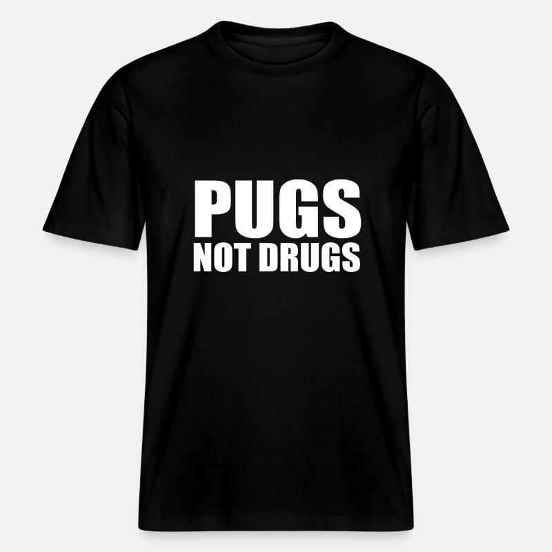 Carlins pas de drogues -  T-shirt unisexe RELAXED FIT en coton bio - noir