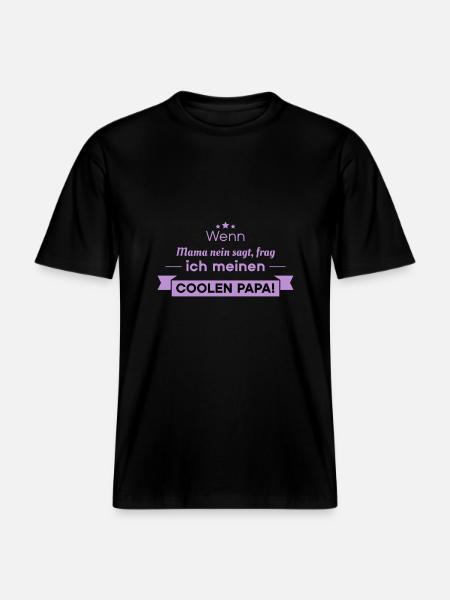 coole papa sprüche - RELAXED FIT Unisex Organic T-Shirt - Schwarz