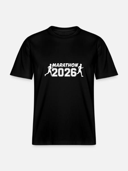 Marathon 2026 - RELAXED FIT Unisex Organic T-Shirt - black