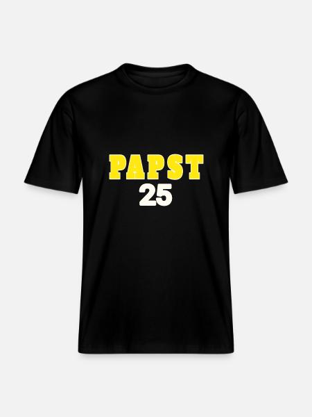 Pope 25 - RELAXED FIT Unisex Organic T-Shirt - black