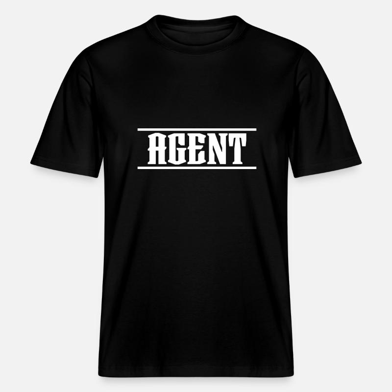 Agent de conception blanc - T-shirt unisexe RELAXED FIT en coton bio - noir