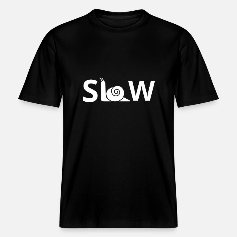 Langsame Schnecke -  RELAXED FIT Unisex Organic T-Shirt - Schwarz