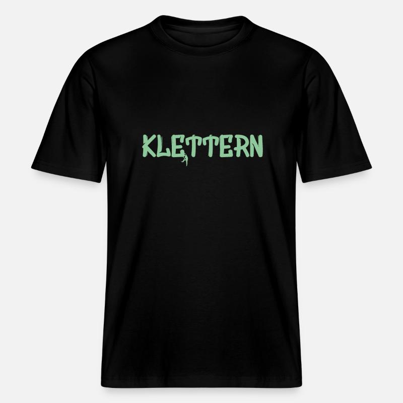 Klettern, climb, climbing -  RELAXED FIT Unisex Organic T-Shirt - Schwarz