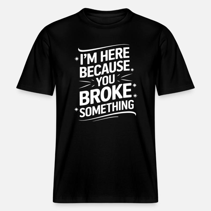Technical Support Computer - RELAXED FIT Unisex Organic T-Shirt - black