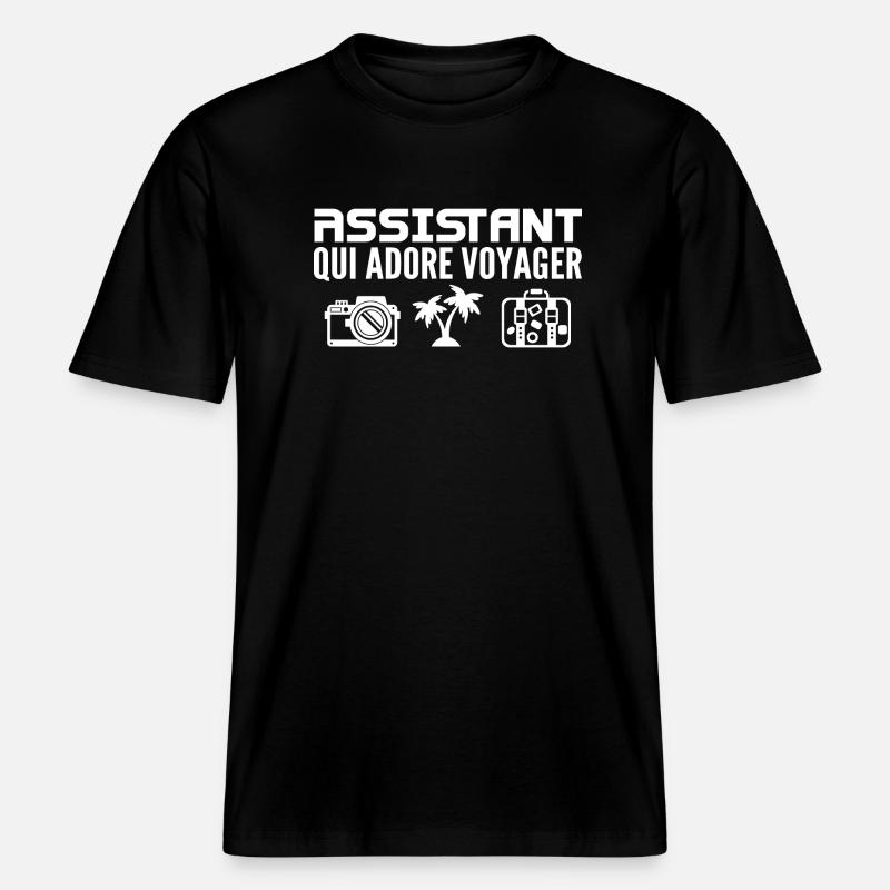 Reisende & Assistenten: Leidenschaft & Entdeckung - RELAXED FIT Unisex Organic T-Shirt - Schwarz