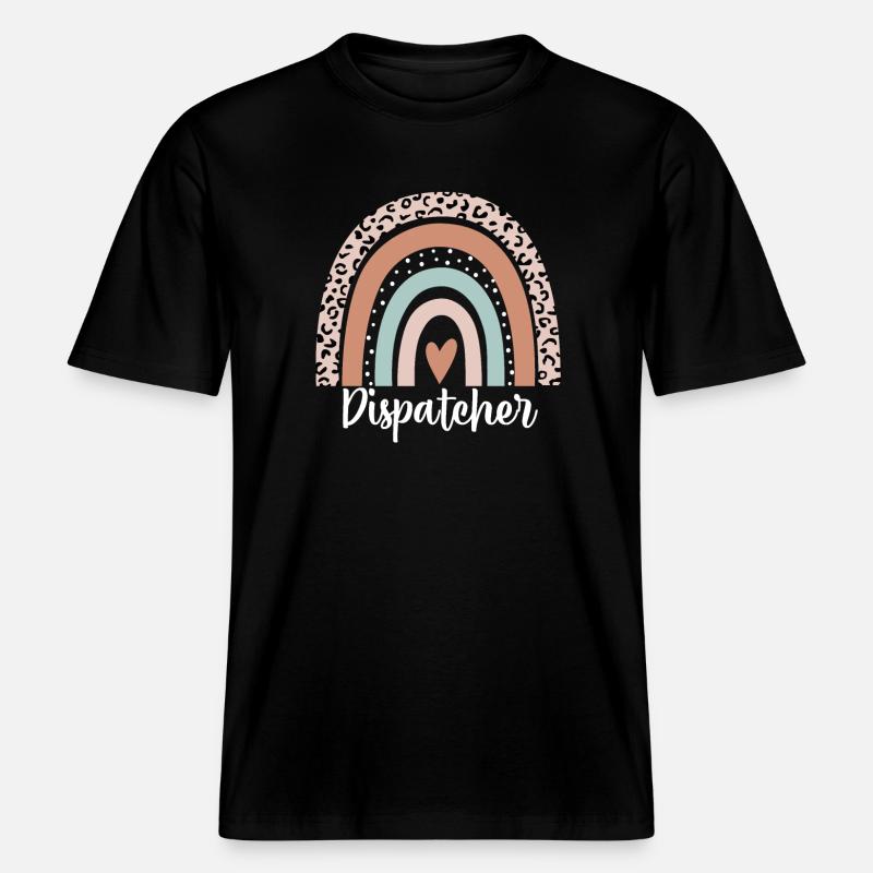 Disponent Regenbogenleopard Lustiger Disponent -  RELAXED FIT Unisex Organic T-Shirt - Schwarz