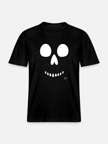 Skull Smile -  RELAXED FIT Unisex Organic T-Shirt - black