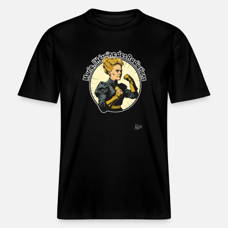 Marie - Die Heldin der Strahlung -  RELAXED FIT Unisex Organic T-Shirt - Schwarz