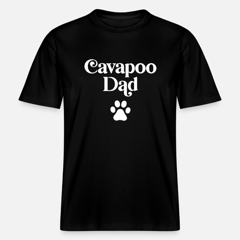 Cavapoo Dad -  RELAXED FIT Unisex Organic T-Shirt - black