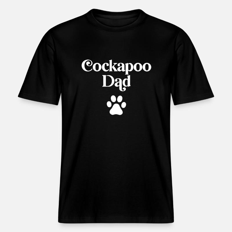 Papa Cockapoo -  T-shirt unisexe RELAXED FIT en coton bio - noir