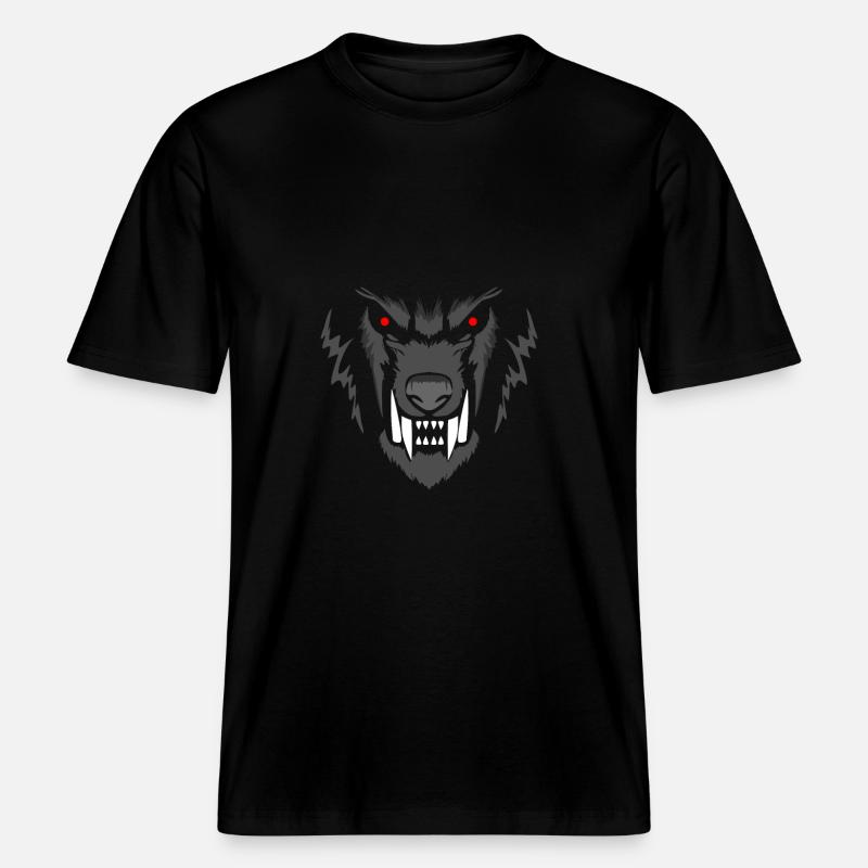 Werewolf Werwolfkopf Werwolf Wolfsmensch - RELAXED FIT Unisex Organic T-Shirt - Schwarz