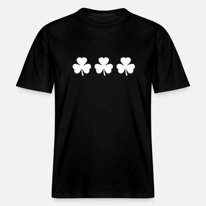 Trèfle de la Saint-Patrick d’Irlande -  T-shirt unisexe RELAXED FIT en coton bio - noir