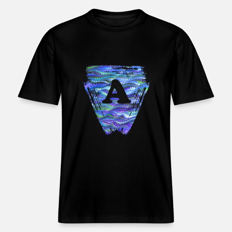 Triangle E 103 A -  T-shirt unisexe RELAXED FIT en coton bio - noir