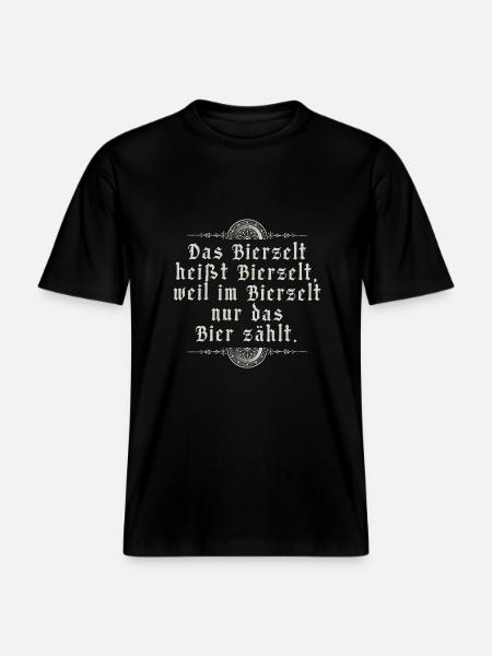 Das Bierzelt - RELAXED FIT Unisex Organic T-Shirt - Schwarz