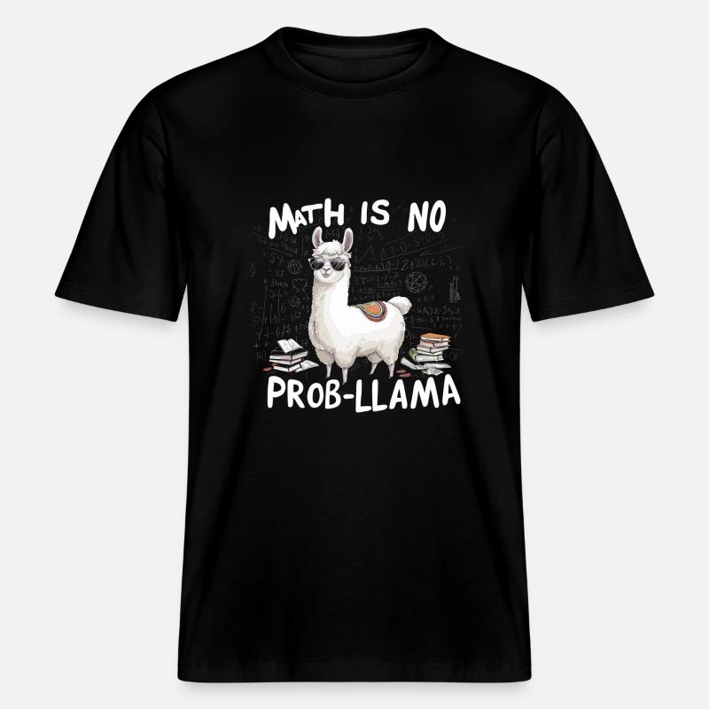 math is no prob-llama -  RELAXED FIT Unisex Organic T-Shirt - black