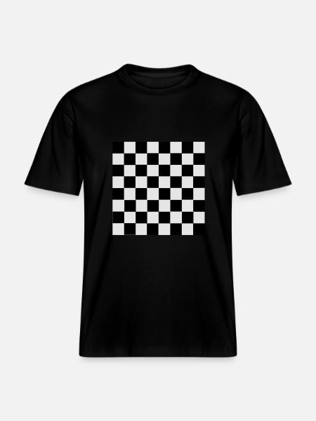 échecs -  T-shirt unisexe RELAXED FIT en coton bio - noir