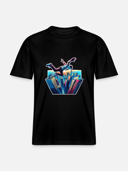 Parkour - RELAXED FIT Unisex Organic T-Shirt - Schwarz