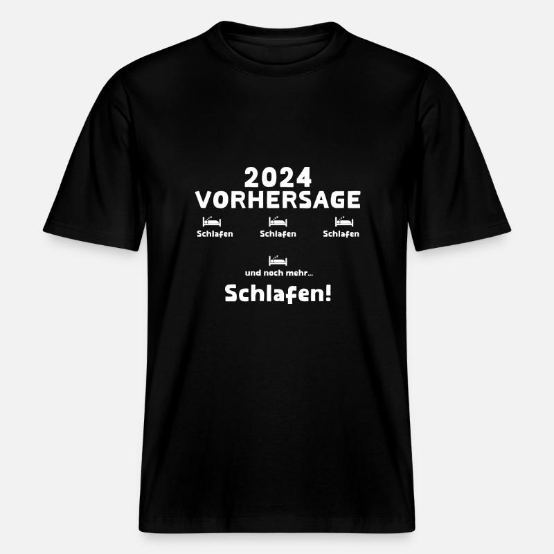 2024 Vorhersage -  RELAXED FIT Unisex Organic T-Shirt - Schwarz