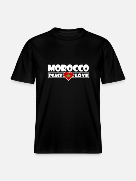 Morocco - RELAXED FIT Unisex Organic T-Shirt - black