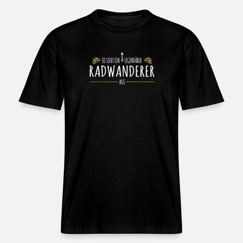 Radwanderer - RELAXED FIT Unisex Organic T-Shirt - Schwarz