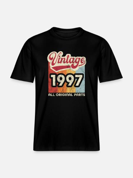 Millésime 1997 - T-shirt unisexe RELAXED FIT en coton bio - noir