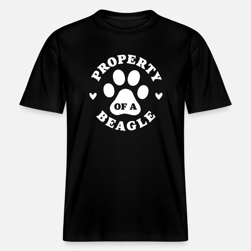 Eigentum eines Beagle - RELAXED FIT Unisex Organic T-Shirt - Schwarz