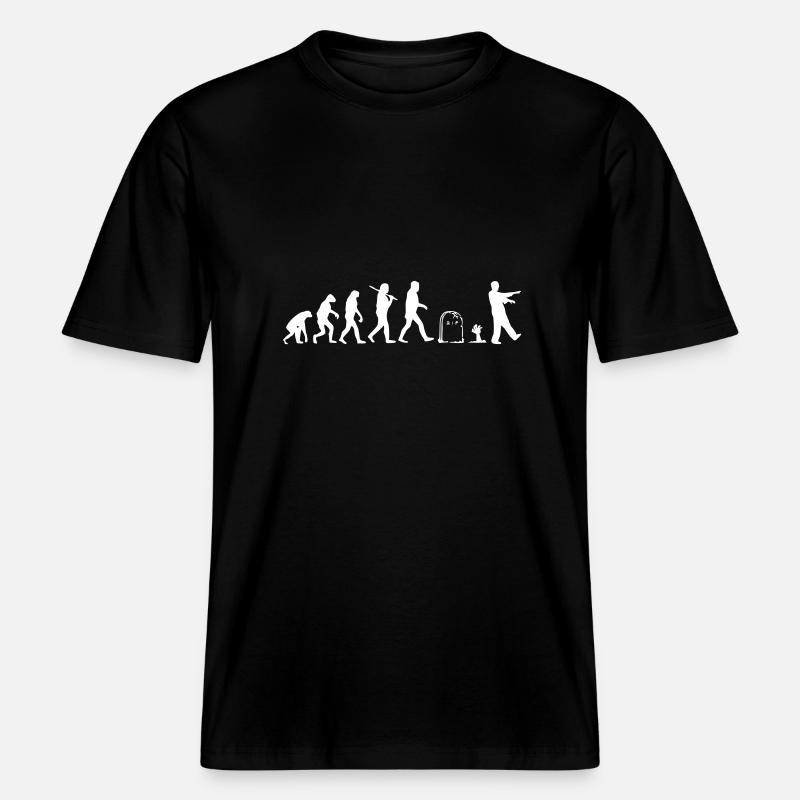 Evolution -  T-shirt unisexe RELAXED FIT en coton bio - noir