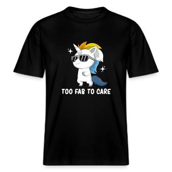 Aroace - Aroace Pride - Aroace Flag - Cute Aroace -  RELAXED FIT Unisex Organic T-Shirt - Schwarz - Vorne - Alina (178cm) & Michal (187cm)