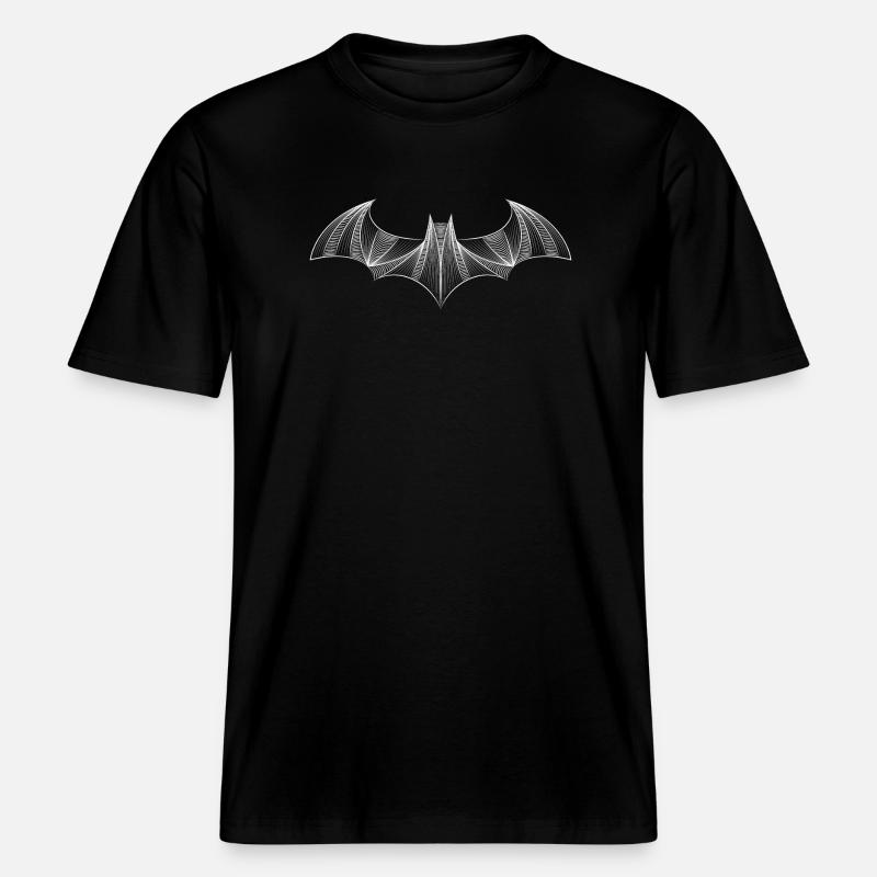 Batman Logo 'Drawing' -  RELAXED FIT Unisex Organic T-Shirt - black