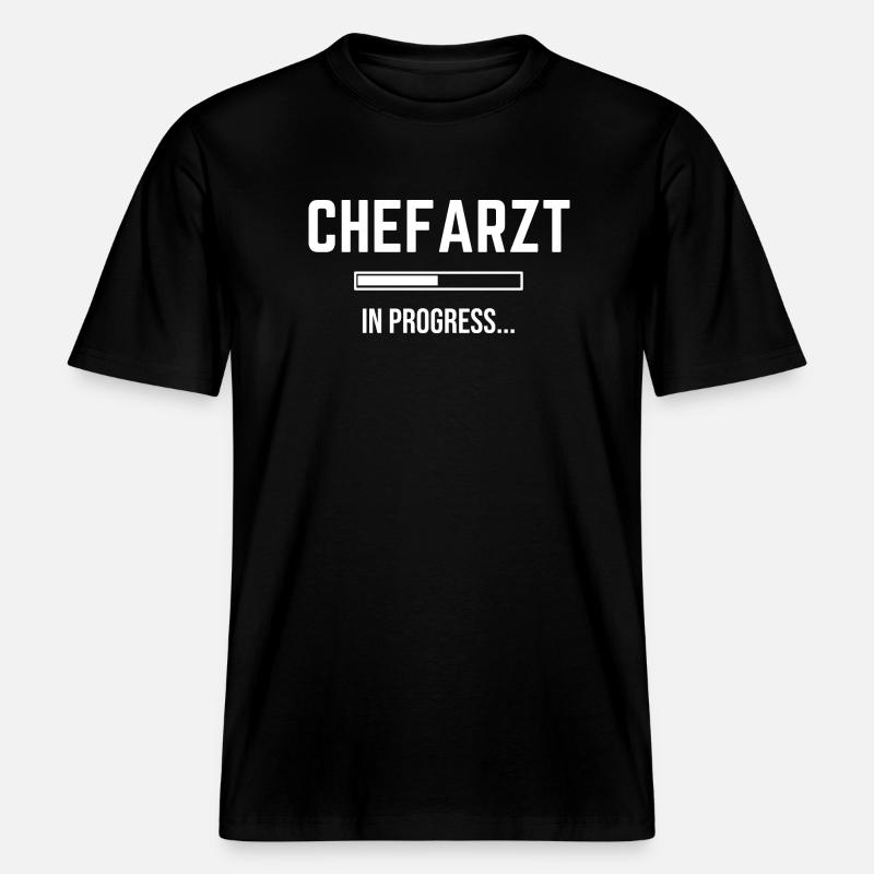 Médecin-chef en devenir - T-shirt unisexe RELAXED FIT en coton bio - noir