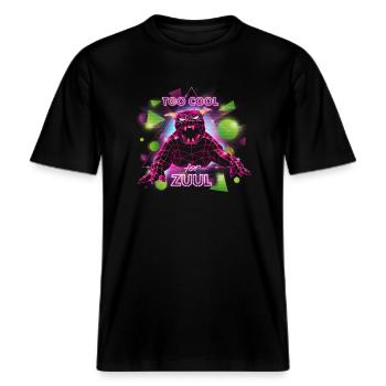 Ghostbusters Too Cool For Zuul -  RELAXED FIT Unisex Organic T-Shirt - Schwarz - Vorne - Alina (178cm) & Michal (187cm)