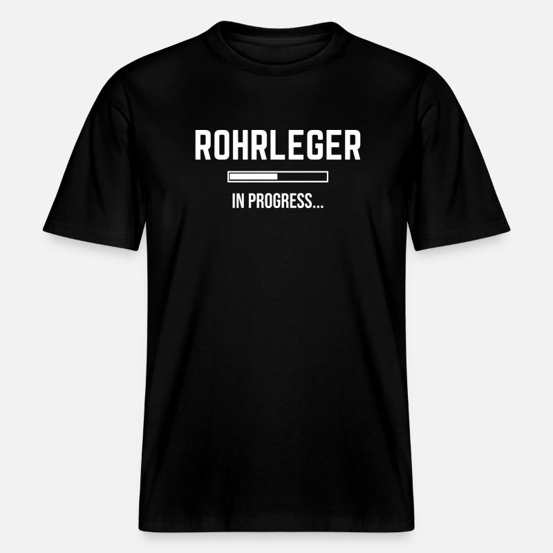 Pipelayers In Progress - RELAXED FIT Unisex Organic T-Shirt - black
