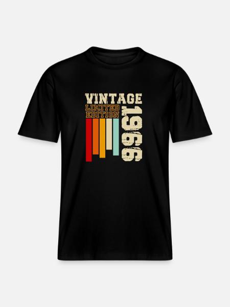 1966 -  T-shirt unisexe RELAXED FIT en coton bio - noir