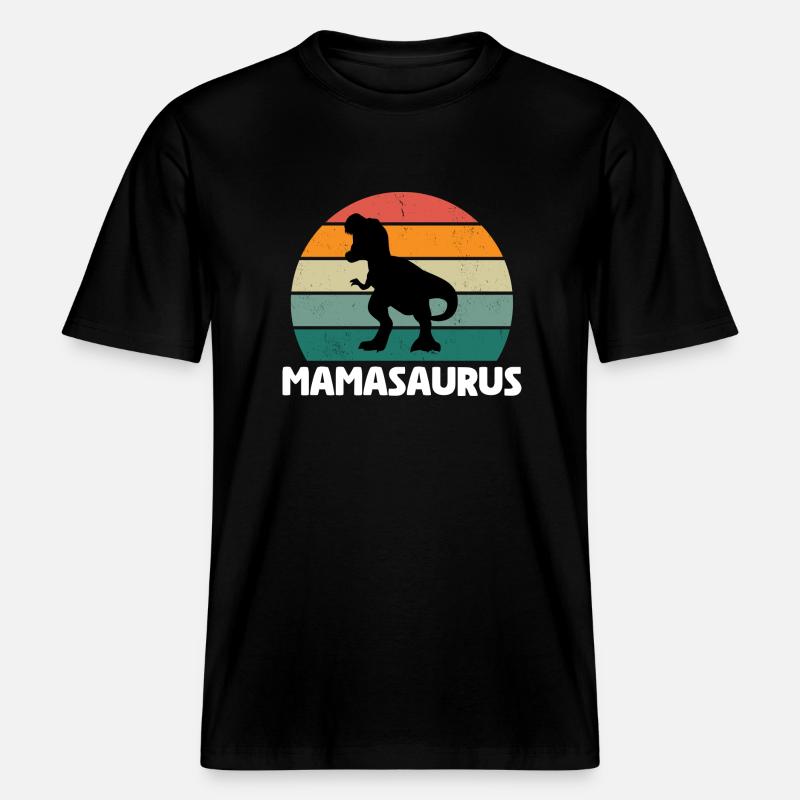 Le Mamasaurus -  T-shirt unisexe RELAXED FIT en coton bio - noir