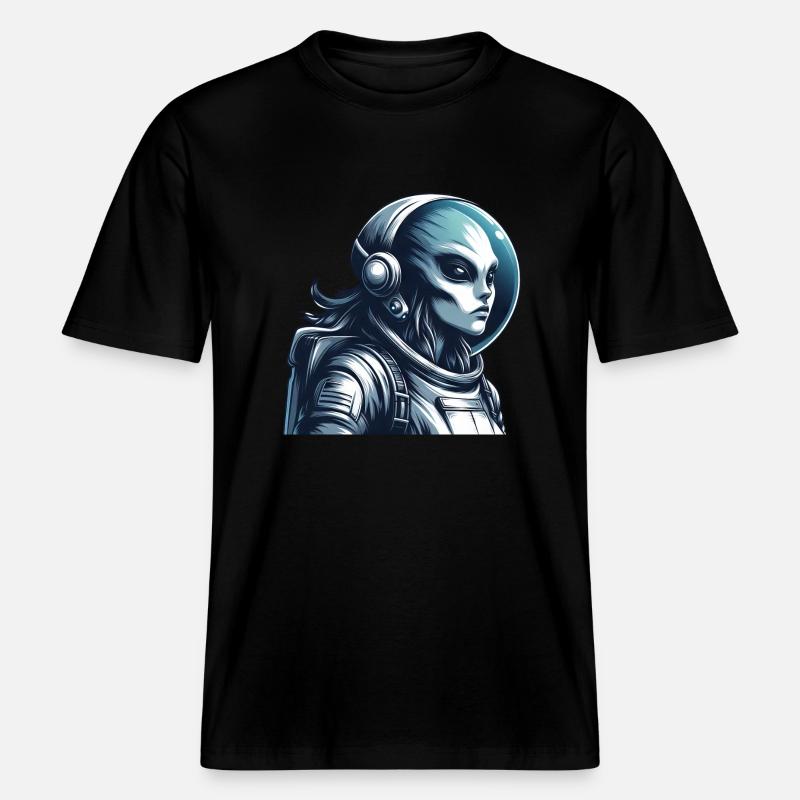 Exploration spatiale d’astronautes extraterrestres -  T-shirt unisexe RELAXED FIT en coton bio - noir