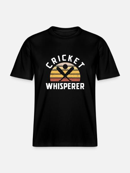 Cricket Whisperer - RELAXED FIT Unisex Organic T-Shirt - black