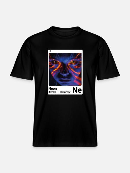 Periodensystem-Element Neon (Ne) 010 -  RELAXED FIT Unisex Organic T-Shirt - Schwarz